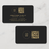 Elegantes Schwarzes Gold laden Sie Ihre Rounded Co Visitenkarte (Vorne/Hinten)