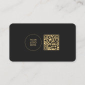 Elegantes Schwarzes Gold laden Sie Ihre Rounded Co Visitenkarte (Rückseite)