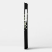 Elegantes Schwarzes Gold Monogram Case-Mate iPhone Hülle (Rückseite / Links)