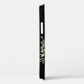 Elegantes Schwarzes Gold Monogram Case-Mate iPhone Hülle (Rückseite / Rechts)