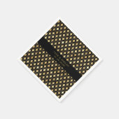 Elegantes Schwarzes & Gold Parco Civico-Ciani Serviette (Ecke)