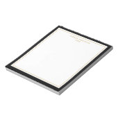Elegantes Schwarzes Gold Personalisiert Notizblock (Rotiert)