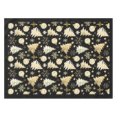 Elegantes Schwarzes Gold Schneeflocken Tischdecke (Vorderseite (Horizontal))