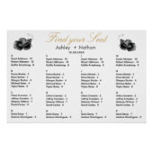 Elegantes Schwarzes Gold Seat Wedding Poster (Vorderseite)