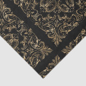 Elegantes Schwarzes Gold Seidenpapier (Ausschnitt)