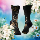 Elegantes schwarzes Gold Socken