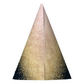 Elegantes, schwarzes Gold und blaues, einfaches Ko Partyhütchen (Rückseite)