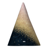 Elegantes, schwarzes Gold und blaues, einfaches Ko Partyhütchen (Rechts)