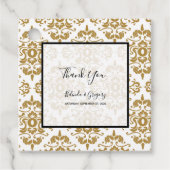 Elegantes Schwarzes Gold Vintag Geschenkanhänger (Vorderseite)