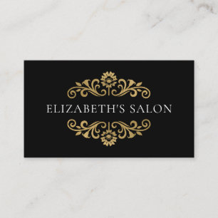 Elegantes Schwarzes Gold Visitenkarte