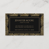 Elegantes Schwarzes Gold Visitenkarte (Rückseite)