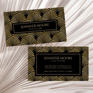 Elegantes Schwarzes Gold Visitenkarte