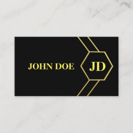 Elegantes Schwarzes Gold Visitenkarte
