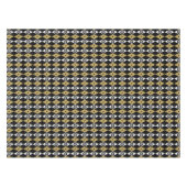 elegantes schwarzes Gold Weihnachtsschneeflocke Tischdecke (Vorderseite (Horizontal))