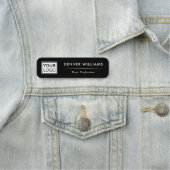 Elegantes schwarzes goldenes Gradientenlogo Namensschild (Beispiel)