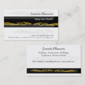 Elegantes schwarzes Goldkostspielig Visitenkarte (Vorne/Hinten)