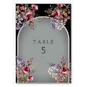 Elegantes Schwarzes Grau Schöne Arche Einladung Tischnummer (Rückseite)