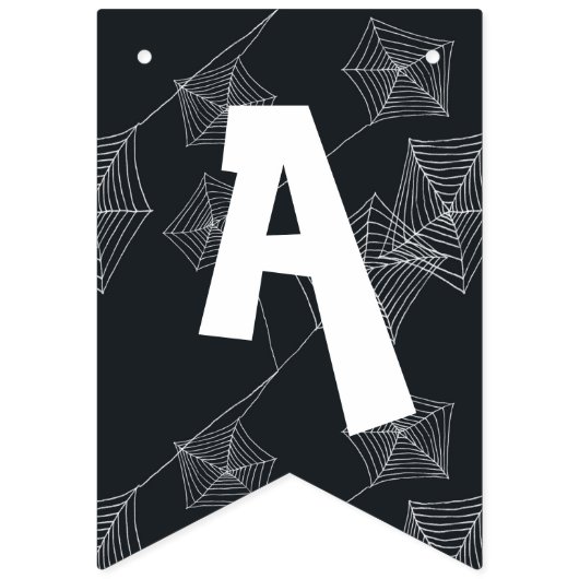 Elegantes schwarzes Halloween Wimpelkette (Zweite Fahne)