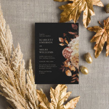 Elegantes schwarzes Herbst-All-in-One-Hochzeitskle