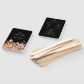 Elegantes Schwarzes Hochzeitsprogramm für den Herb Fächer (Non-assembled)