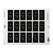 Elegantes schwarzes HONEYCOMB mit Comb-Muster & Bi Adressaufkleber (Vorne)