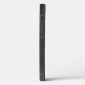 Elegantes Schwarzes Imitat gebürstetes Metallische Case-Mate iPhone Hülle (Rückseite / Links)