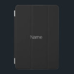 Elegantes Schwarzes individuelle Name-Monogramm iPad Mini Hülle<br><div class="desc">Eleganter minimalistischer Schwarzer individuelle Name-Monogramm iPad Mini-Cover</div>