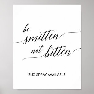 Elegantes schwarzes Kalligrafie-Schild 'Verliebt,  Poster
