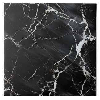 Elegantes schwarzes Marmorband Fliese
