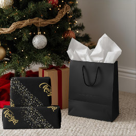 Elegantes schwarzes Mattverpackungspapier Geschenkpapier