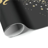 Elegantes schwarzes Mattverpackungspapier Geschenkpapier (Rolleneckpunkt)