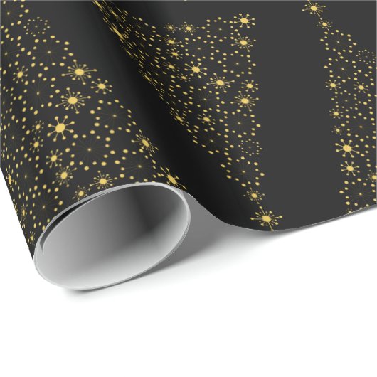 Elegantes Schwarzes Meer Geschenkpapier (Rolleneckpunkt)