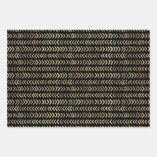 Elegantes Schwarzes Meer Geschenkpapier Set (Vorderseite 3)