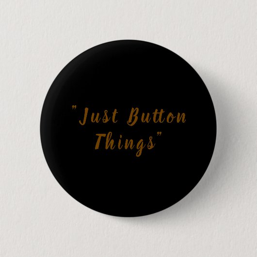 Elegantes schwarzes minimalistisches Design rundes Button (Vorderseite)