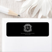 Elegantes schwarzes Monogramm-Hochzeitswappen-Ziga (Insitu)