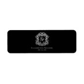 Elegantes schwarzes Monogramm-Hochzeitswappen-Ziga (Vorne)