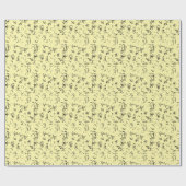 Elegantes schwarzes Muster auf Cream Background Geschenkpapier (Flach)