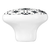 Elegantes schwarzes Muster Keramikknauf (Seitenansicht)
