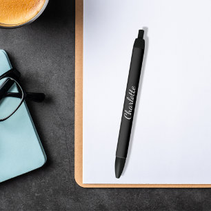 Elegantes schwarzes Namensschriftzug Kugelschreiber