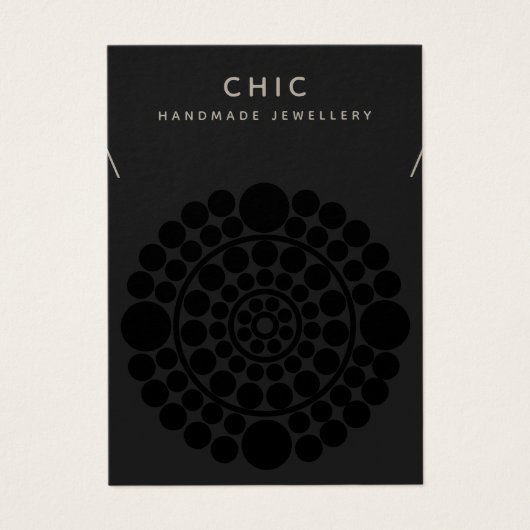 Elegantes Schwarzes Nekklace Pendant Display (Vorderseite)