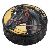 Elegantes Schwarzes Pferd Eishockey Puck (3/4)