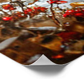 Elegantes Schwarzes Pferd im Golden Tackle Poster (Ecke)