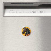 Elegantes Schwarzes Pferd Magnet (In Situ (Geschirrspüler))