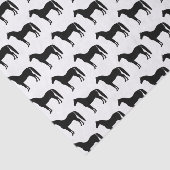 Elegantes schwarzes Pferd Seidenpapier (Ausschnitt)