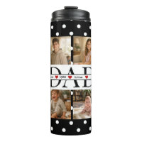 Elegantes schwarzes Punkte-4-Foto-Dad-Geschenk