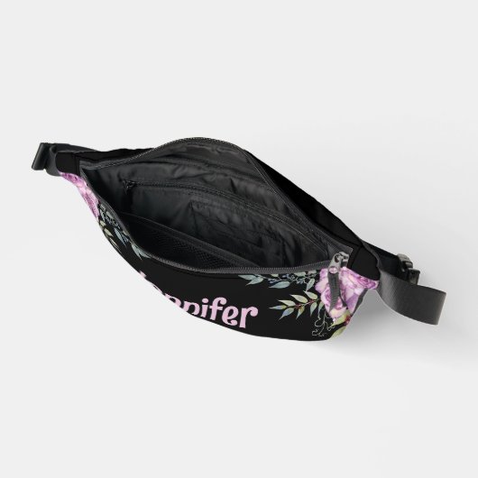 elegantes schwarzes Rosa, personalisiert cool Bauchtasche (Offen)