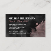 Elegantes Schwarzes Rose-Monogramm Visitenkarte (Rückseite)