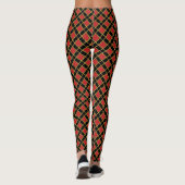 Elegantes Schwarzes Rotes Checkered Leggings (Rückseite)