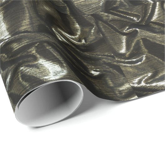 Elegantes schwarzes Satinpapier Geschenkpapier (Rolleneckpunkt)