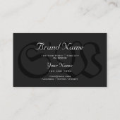 Elegantes Schwarzes Schlangenmuster Dunkle Farben  Visitenkarte (Rückseite)